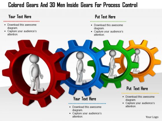 Colored Gears And 3d Men Inside Gears For Process Control Colored Gears And 3d Men Inside Gears For Process Control
