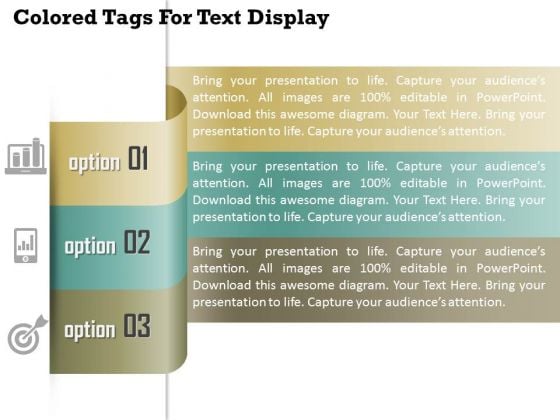 Colored Tags For Text Display Presentation Template