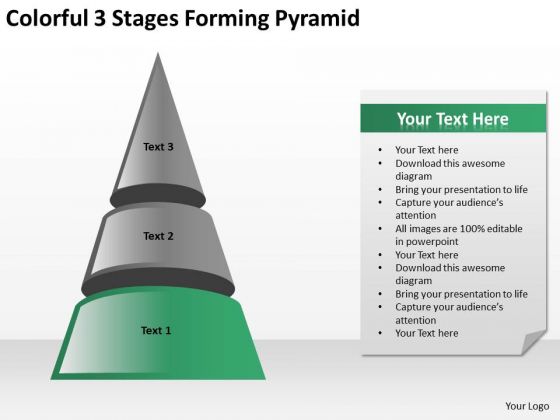 Colorful 3 Stages Forming Pyramid Ppt Business Plan PowerPoint Templates Colorful 3 Stages Forming Pyramid Ppt Business Plan PowerPoint Templates