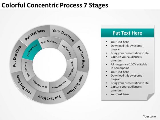 Colorful Concentric Process 7 Stages Business Plan Financial Projections PowerPoint Slides Colorful Concentric Process 7 Stages Business Plan Financial Projections PowerPoint Slides