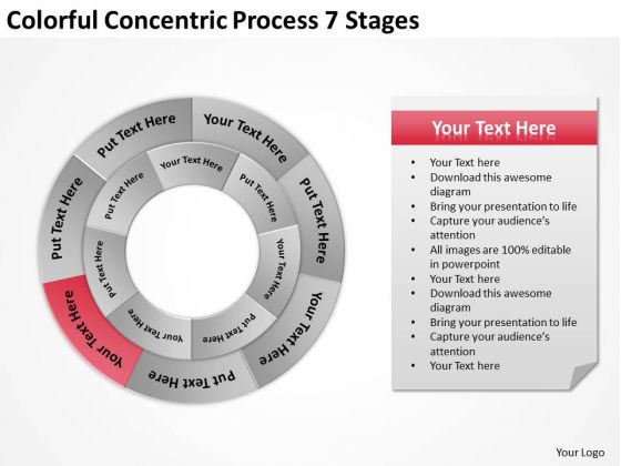 Colorful Concentric Process 7 Stages Business Plan PowerPoint Slides Colorful Concentric Process 7 Stages Business Plan PowerPoint Slides