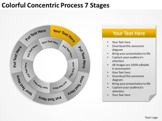 Colorful Concentric Process 7 Stages Business Planning PowerPoint Slides Colorful Concentric Process 7 Stages Business Planning PowerPoint Slides