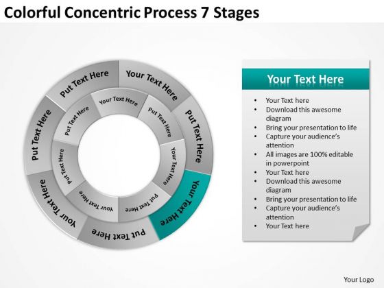 Colorful Concentric Process 7 Stages Business Plans PowerPoint Slides Colorful Concentric Process 7 Stages Business Plans PowerPoint Slides