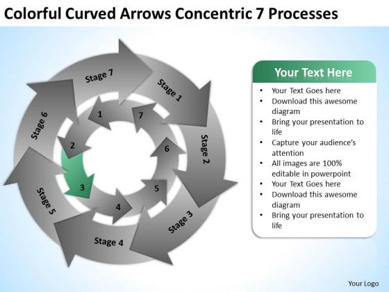 Colorful Curved Arrows Concentric 7 Processess Ppt Business Plan PowerPoint Templates Colorful Curved Arrows Concentric 7 Processess Ppt Business Plan PowerPoint Templates
