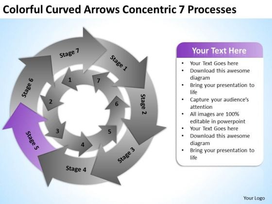 Colorful Curved Arrows Concentric 7 Processess Ppt What Is In Business Plan PowerPoint Slides Colorful Curved Arrows Concentric 7 Processess Ppt What Is In Business Plan PowerPoint Slides