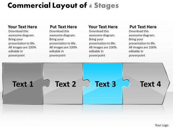 Commercial Layout Of 4 Stages Flow Chart PowerPoint Slides Commercial Layout Of 4 Stages Flow Chart PowerPoint Slides
