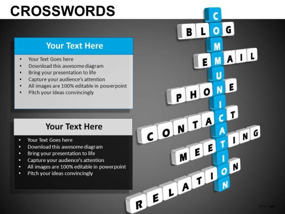 Communication Blog Email Phone Crosswords PowerPoint Slides Communication Blog Email Phone Crosswords PowerPoint Slides