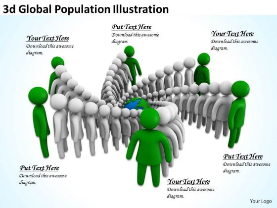 Company Business Strategy 3d Global Population Illustration Concept Company Business Strategy 3d Global Population Illustration Concept