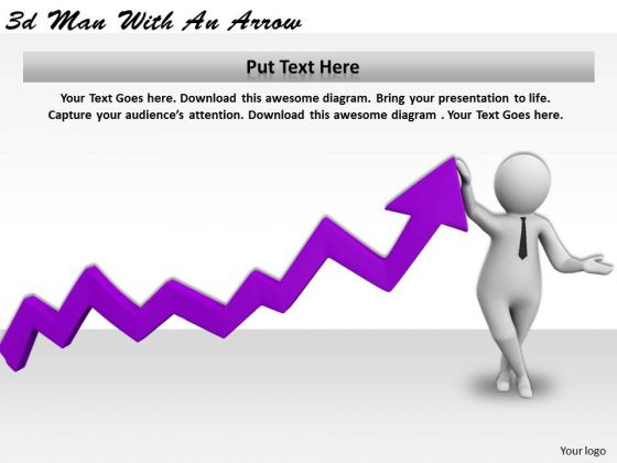 Company Business Strategy 3d Man With Arrow Character Company Business Strategy 3d Man With Arrow Character
