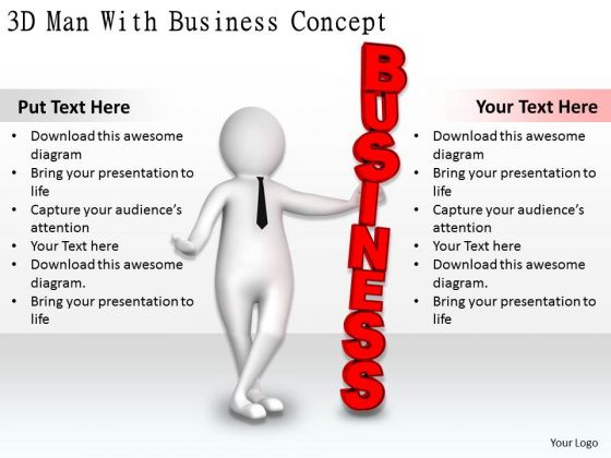Company Business Strategy 3d Man With Concept Company Business Strategy 3d Man With Concept