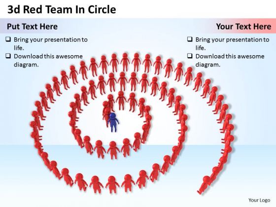 Company Business Strategy 3d Red Team Circle Concept Statement Company Business Strategy 3d Red Team Circle Concept Statement