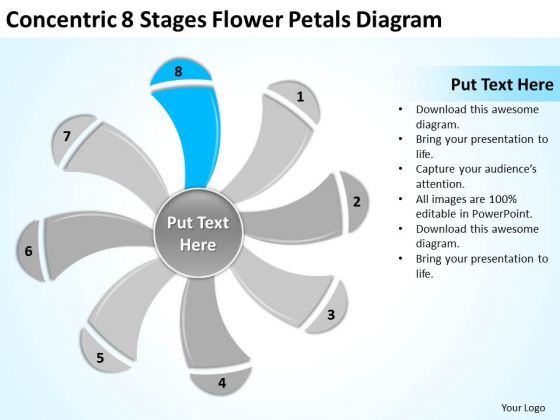 Concentric 8 Stages Flower Petals Diagram Ppt Business Plan Wizard PowerPoint Slides Concentric 8 Stages Flower Petals Diagram Ppt Business Plan Wizard PowerPoint Slides