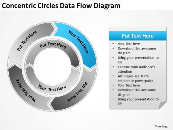 Concentric Circles Data Flow Diagram Business Plan Financials PowerPoint Slides Concentric Circles Data Flow Diagram Business Plan Financials PowerPoint Slides