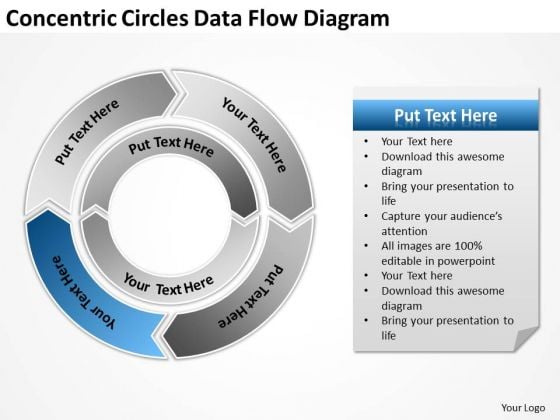 Concentric Circles Data Flow Diagram Writing Your Business Plan PowerPoint Templates Concentric Circles Data Flow Diagram Writing Your Business Plan PowerPoint Templates