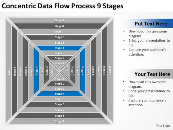 Concentric Data Flow Process 9 Stages Business Plans PowerPoint Slides Concentric Data Flow Process 9 Stages Business Plans PowerPoint Slides