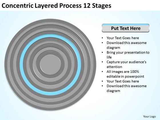 Concentric Layered Process 12 Stages Ppt Company Business Plan PowerPoint Templates