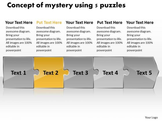 Concept Of Mystery Using 5 Puzzles Creating Flow Chart PowerPoint Slides Concept Of Mystery Using 5 Puzzles Creating Flow Chart PowerPoint Slides