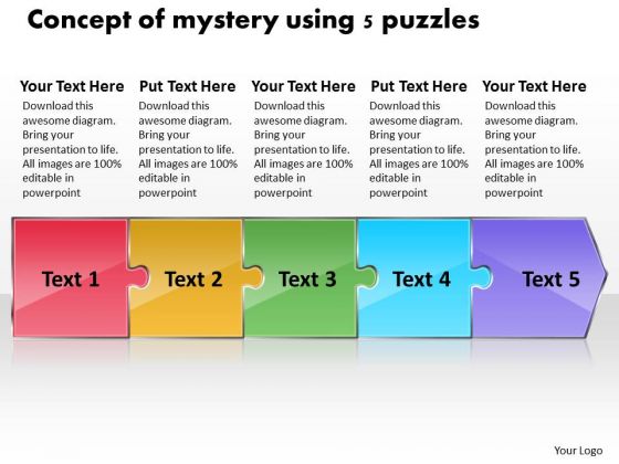 Concept Of Mystery Using 5 Puzzles Office Flow Charts PowerPoint Templates Concept Of Mystery Using 5 Puzzles Office Flow Charts PowerPoint Templates