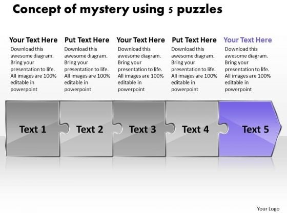 Concept Of Mystery Using 5 Puzzles Tech Support Flow Chart PowerPoint Slides Concept Of Mystery Using 5 Puzzles Tech Support Flow Chart PowerPoint Slides