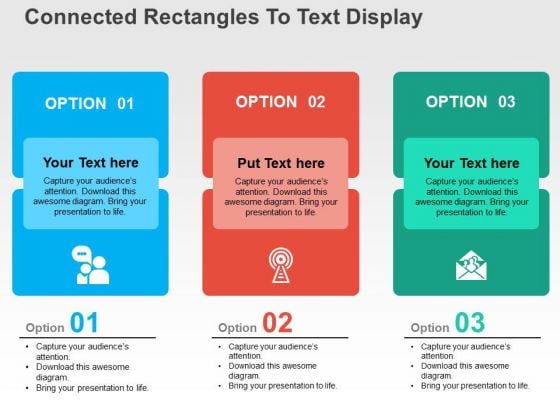 Connected Rectangles To Text Display PowerPoint Templates Connected Rectangles To Text Display PowerPoint Templates
