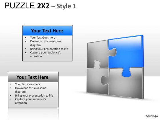Connection Puzzle 2x2 1 PowerPoint Slides And Ppt Diagram Templates