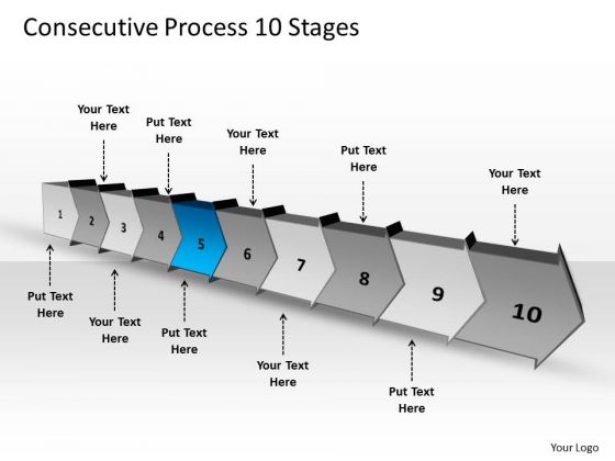 Consecutive Process 10 Stages Free Schematic PowerPoint Templates Consecutive Process 10 Stages Free Schematic PowerPoint Templates