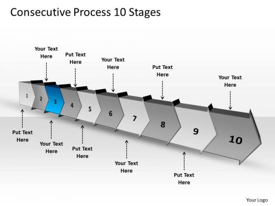 Consecutive Process 10 Stages Technical Drawing PowerPoint Slides Consecutive Process 10 Stages Technical Drawing PowerPoint Slides