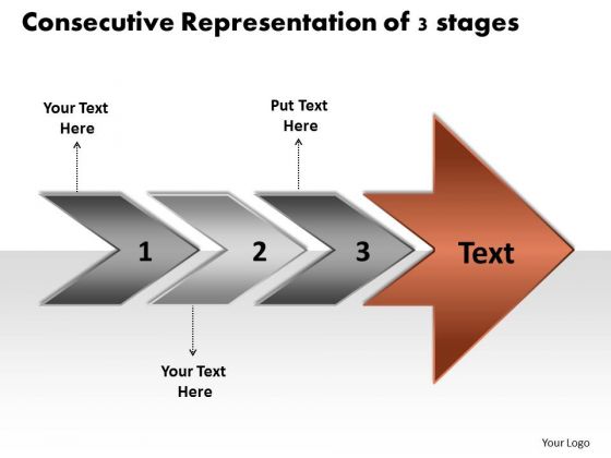 Consecutive Representation Of 3 Stages Flow Diagram Slides PowerPoint Consecutive Representation Of 3 Stages Flow Diagram Slides PowerPoint