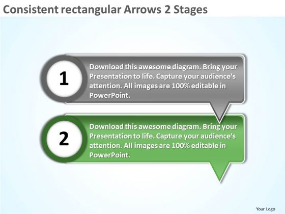 Consistent Rectangular Arrows 2 Stages Flowchart Application PowerPoint Slides Consistent Rectangular Arrows 2 Stages Flowchart Application PowerPoint Slides