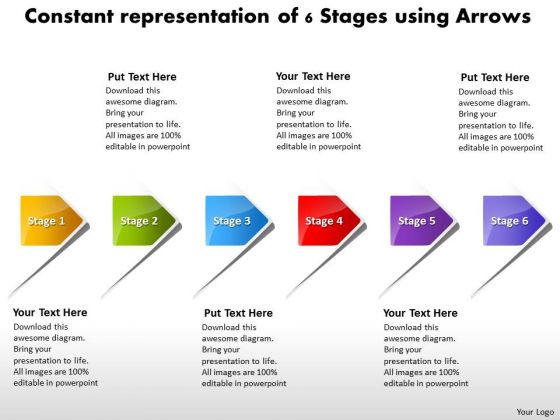 Constant Representation Of 6 Stages Using Arrows Flowchart PowerPoint Freeware Templates Constant Representation Of 6 Stages Using Arrows Flowchart PowerPoint Freeware Templates