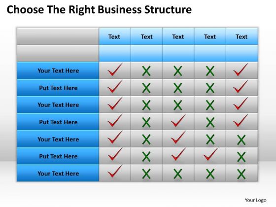 Consulting PowerPoint Template Choose The Right Business Structure Ppt Slides