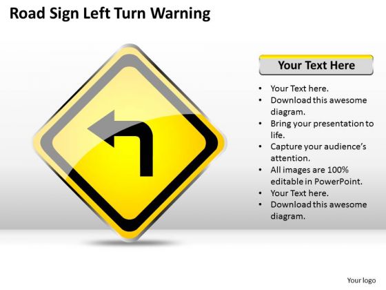 Consulting PowerPoint Template Road Sign Left Turn Warning Ppt Templates Consulting PowerPoint Template Road Sign Left Turn Warning Ppt Templates