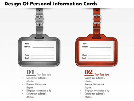 Consulting Slides Design Of Personal Information Cards Business Presentation