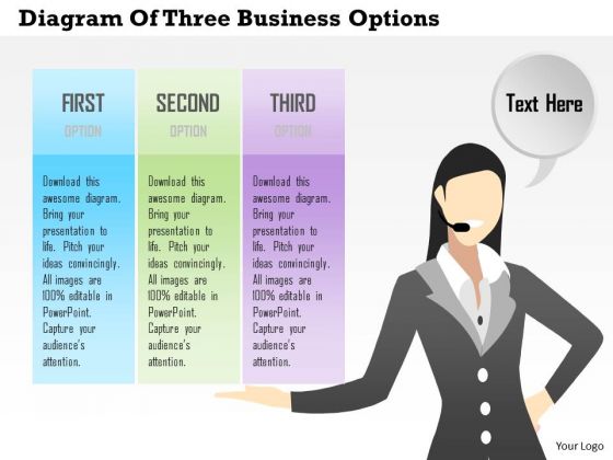 Consulting Slides Diagram Of Three Business Options Business Presentation Consulting Slides Diagram Of Three Business Options Business Presentation
