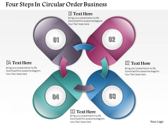 Consulting Slides Four Steps In Circular Order Business Presentation
