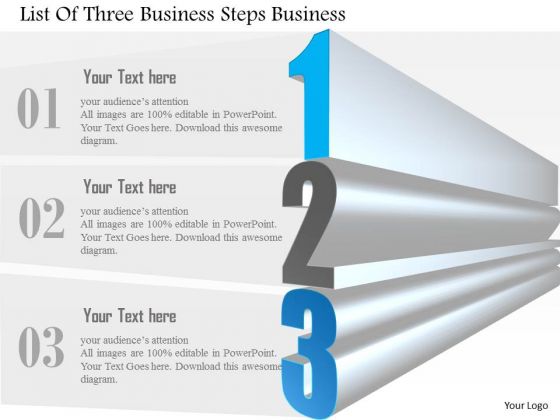 Consulting Slides List Of Three Business Steps Business Presentation Consulting Slides List Of Three Business Steps Business Presentation