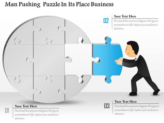 Consulting Slides Man Pushing Puzzle In Its Place Business Presentation Consulting Slides Man Pushing Puzzle In Its Place Business Presentation