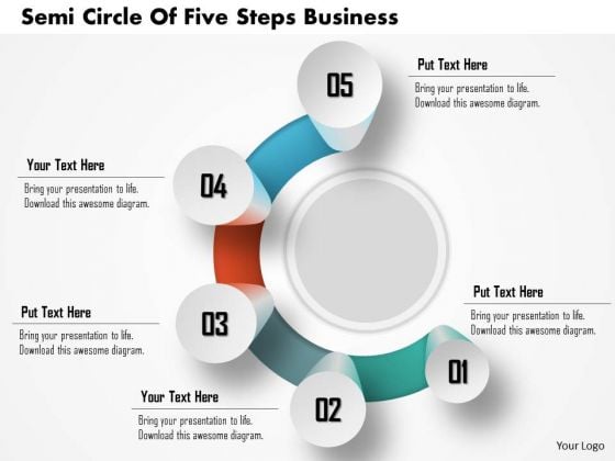 Consulting Slides Semi Circle Of Five Steps Business Presentation Consulting Slides Semi Circle Of Five Steps Business Presentation