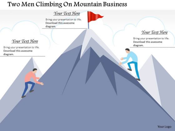 Consulting Slides Two Men Climbing On Mountain Business Presentation Consulting Slides Two Men Climbing On Mountain Business Presentation