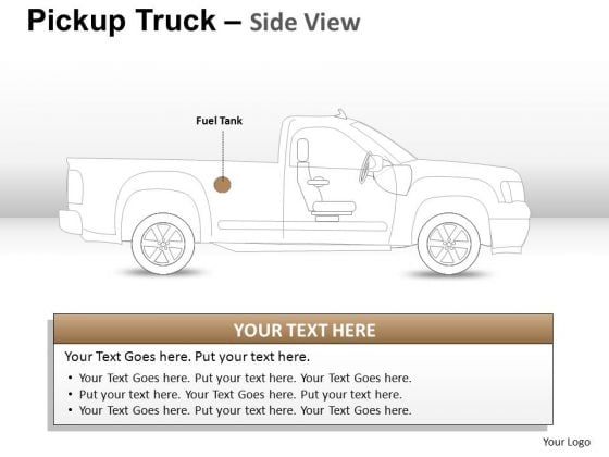 Container Pickup Brown Truck Side View PowerPoint Slides And Ppt Diagram Templates Container Pickup Brown Truck Side View PowerPoint Slides And Ppt Diagram Templates
