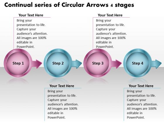 Continual Series Of Circular Arrows 4 Stages Free Flow Chart Slides PowerPoint Templates Continual Series Of Circular Arrows 4 Stages Free Flow Chart Slides PowerPoint Templates