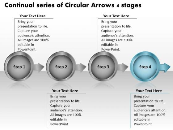 Continual Series Of Circular Arrows 4 Stages Processing Flow Chart PowerPoint Slides Continual Series Of Circular Arrows 4 Stages Processing Flow Chart PowerPoint Slides