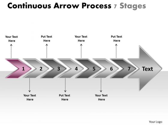 Continuous Arrow Process 7 Stages Customer Tech Support PowerPoint Templates Continuous Arrow Process 7 Stages Customer Tech Support PowerPoint Templates