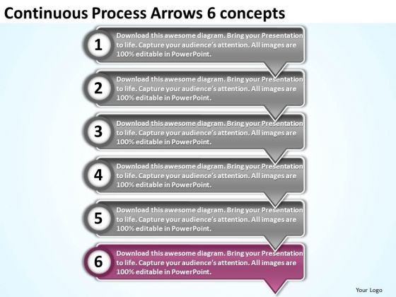 Continuous Process Arrows 6 Concepts Hydraulic Schematic PowerPoint Slides Continuous Process Arrows 6 Concepts Hydraulic Schematic PowerPoint Slides