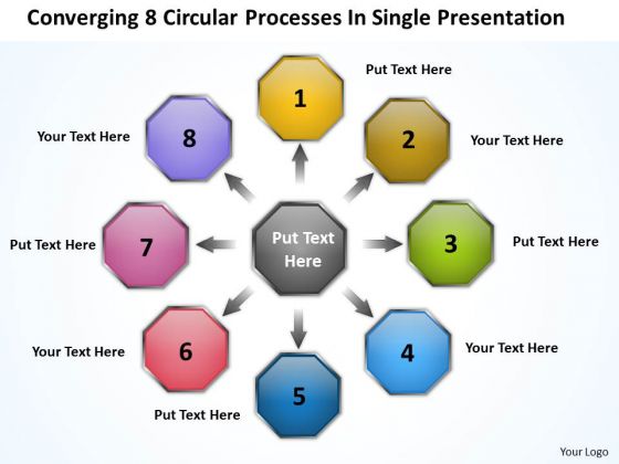 Converging 8 Circular Processes Single Presentation Pie Diagram PowerPoint Templates Converging 8 Circular Processes Single Presentation Pie Diagram PowerPoint Templates