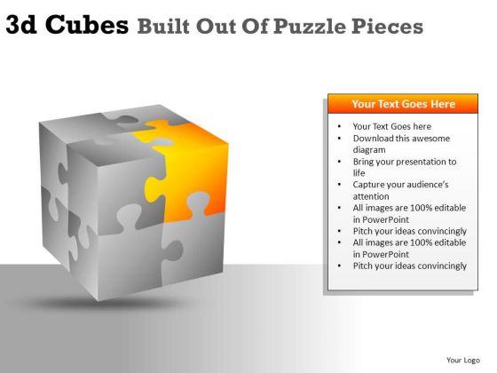 Corner Cube PowerPoint Clipart