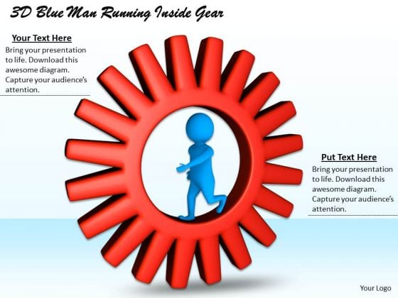 Corporate Business Strategy 3d Blue Man Running Inside Gear Adaptable Concepts Corporate Business Strategy 3d Blue Man Running Inside Gear Adaptable Concepts