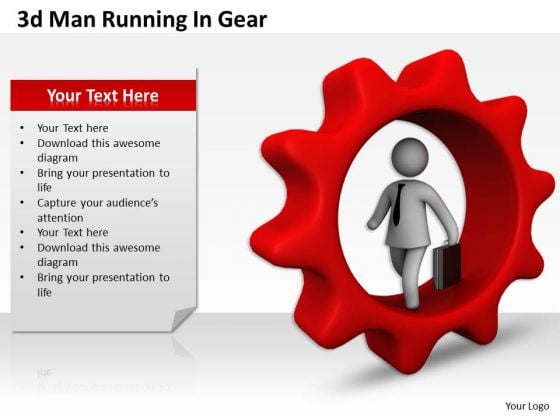 Corporate Business Strategy 3d Man Running Gear Adaptable Concepts Corporate Business Strategy 3d Man Running Gear Adaptable Concepts