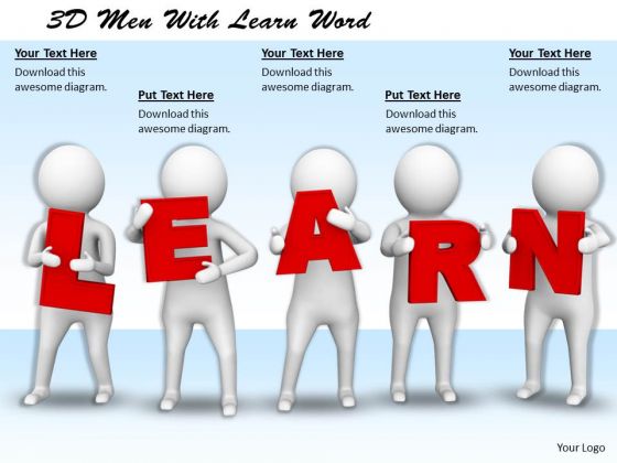 Corporate Business Strategy 3d Men With Learn Word Concepts Corporate Business Strategy 3d Men With Learn Word Concepts