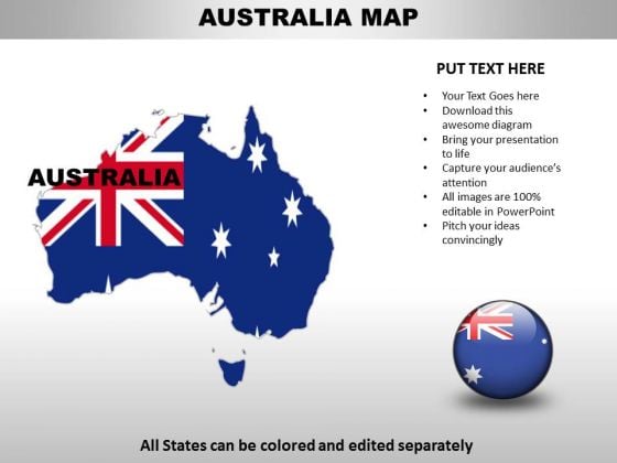 Country PowerPoint Maps Australia